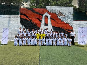 a group of people posing for a photo